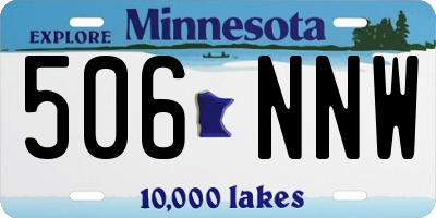 MN license plate 506NNW