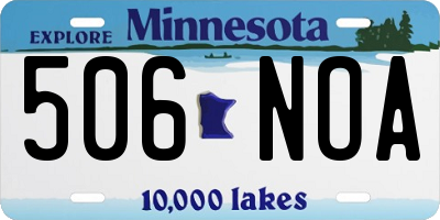 MN license plate 506NOA