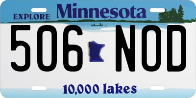 MN license plate 506NOD