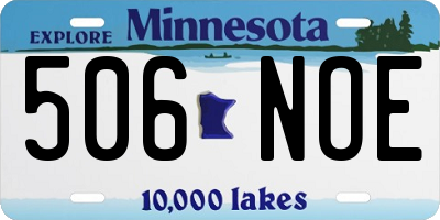MN license plate 506NOE