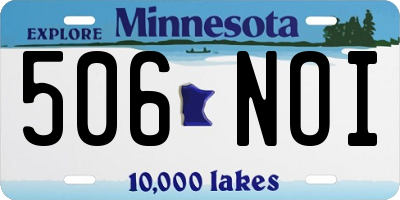MN license plate 506NOI