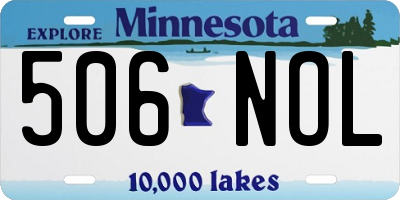 MN license plate 506NOL