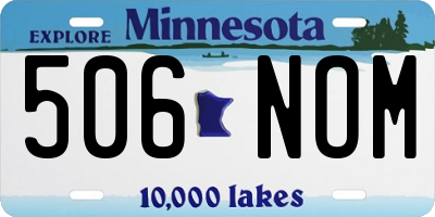 MN license plate 506NOM