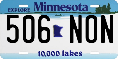 MN license plate 506NON