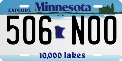 MN license plate 506NOO
