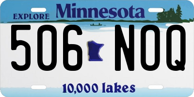 MN license plate 506NOQ