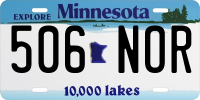 MN license plate 506NOR