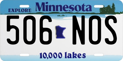 MN license plate 506NOS