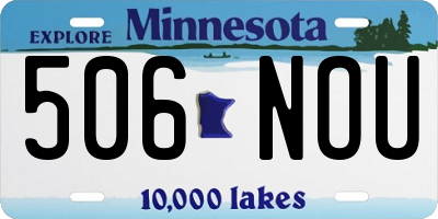 MN license plate 506NOU