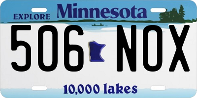 MN license plate 506NOX