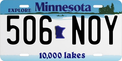 MN license plate 506NOY