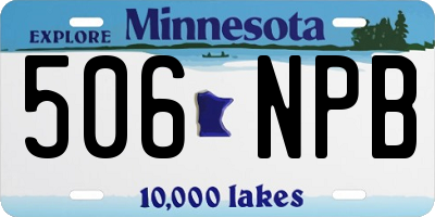 MN license plate 506NPB