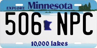 MN license plate 506NPC