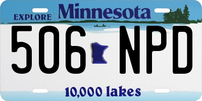 MN license plate 506NPD
