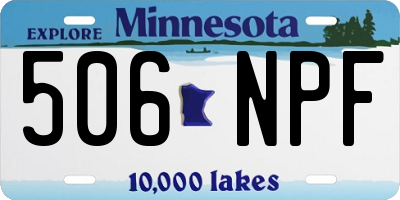 MN license plate 506NPF