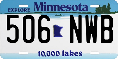 MN license plate 506NWB