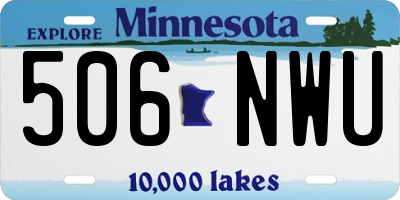MN license plate 506NWU