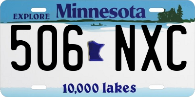 MN license plate 506NXC