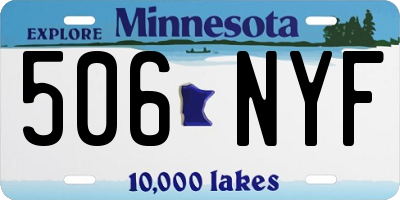 MN license plate 506NYF