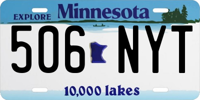 MN license plate 506NYT