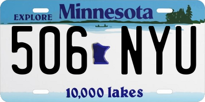 MN license plate 506NYU