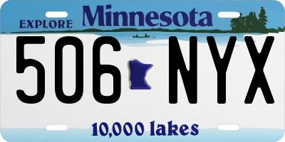 MN license plate 506NYX