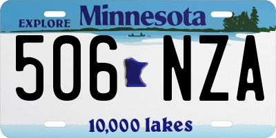 MN license plate 506NZA