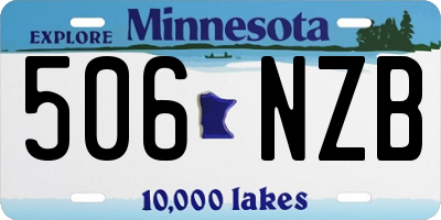 MN license plate 506NZB
