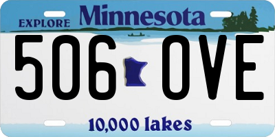 MN license plate 506OVE