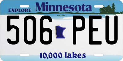 MN license plate 506PEU