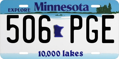 MN license plate 506PGE