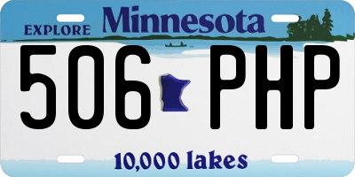 MN license plate 506PHP