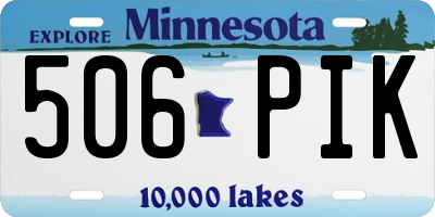 MN license plate 506PIK