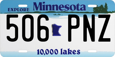 MN license plate 506PNZ