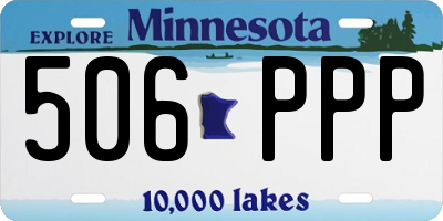 MN license plate 506PPP