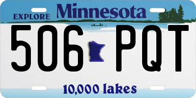 MN license plate 506PQT
