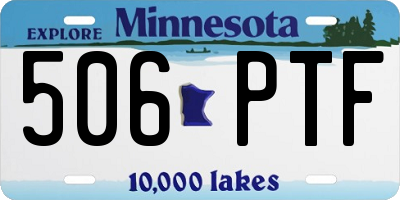 MN license plate 506PTF