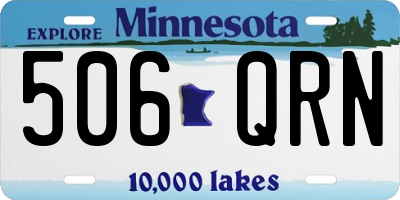 MN license plate 506QRN