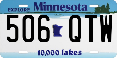 MN license plate 506QTW