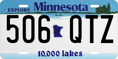 MN license plate 506QTZ