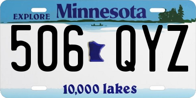 MN license plate 506QYZ