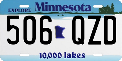 MN license plate 506QZD