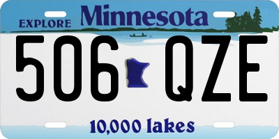 MN license plate 506QZE