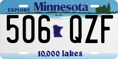 MN license plate 506QZF