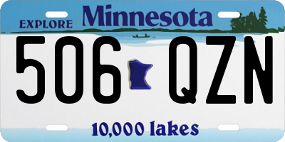 MN license plate 506QZN
