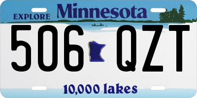 MN license plate 506QZT