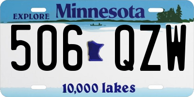 MN license plate 506QZW