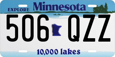 MN license plate 506QZZ