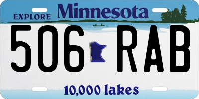 MN license plate 506RAB