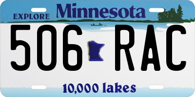 MN license plate 506RAC
